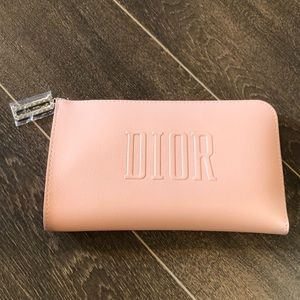 Dior Pink Cosmetic Make Up Pouch Clutch Bag